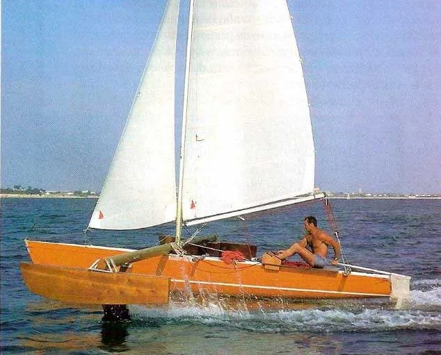 Hydroptère foiling sailing craft, associated with inventor Alain Thébault