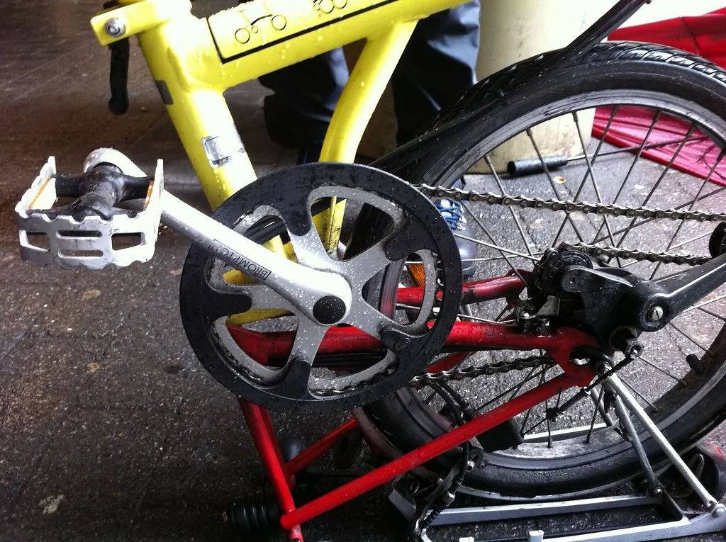 Brompton folding bicycle, associated with inventor Andrew Ritchie