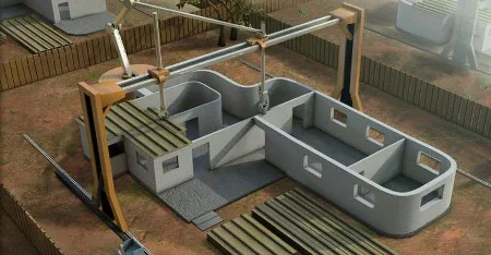 Contour Crafting construction 3D printer, associated with inventor Behrokh Khoshnevis