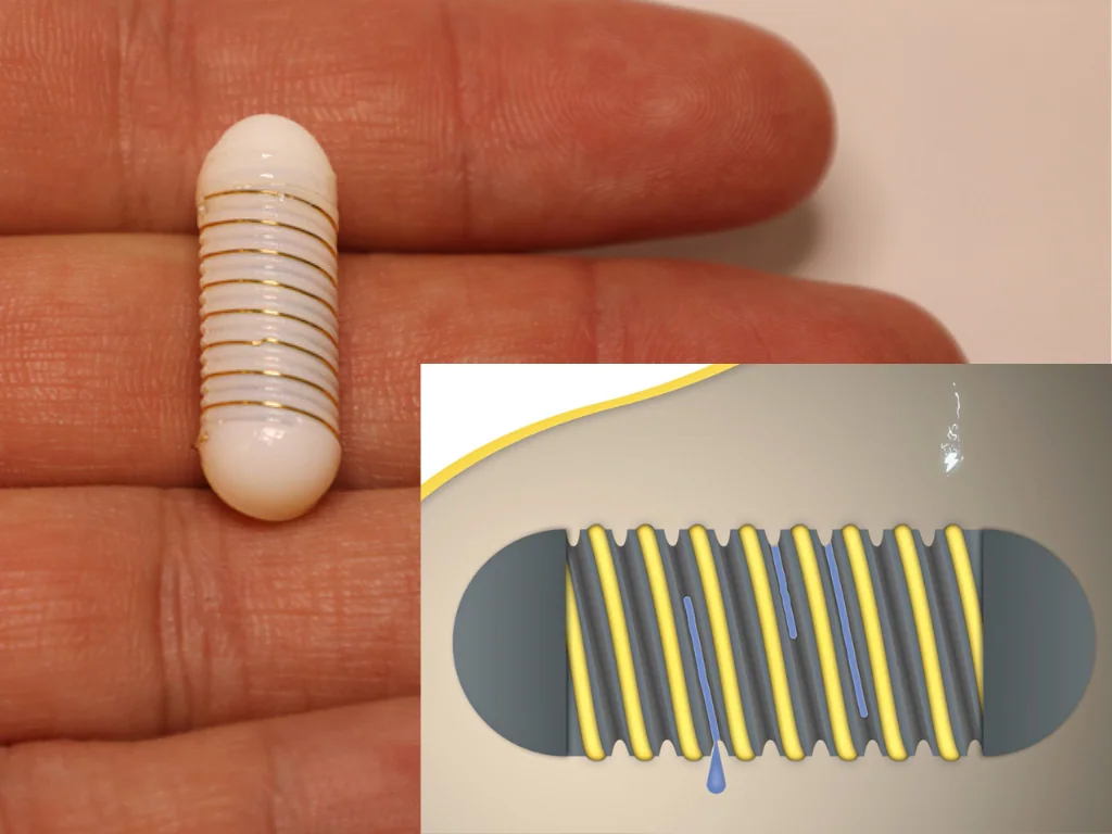 Long-residence ingestible health-monitoring capsule, associated with inventor Carlo Giovanni Traverso