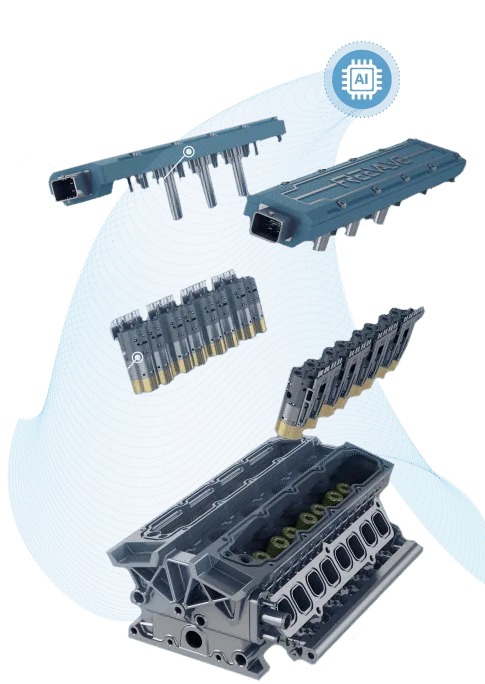 Freevalve camless engine valve-control hardware, associated with inventor Christian von Koenigsegg