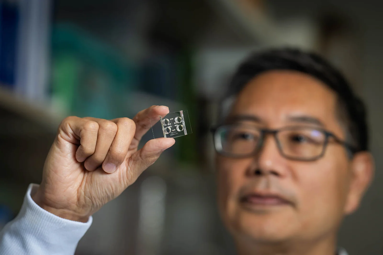 Human-tissue organ-on-chip platform, associated with inventor Christopher S. Chen