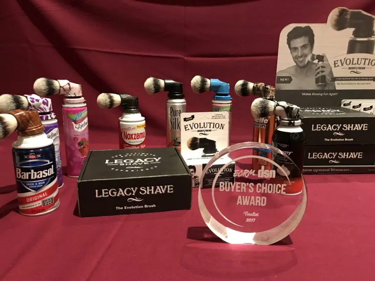 Legacy Shave Evolution Brush, associated with inventor Dave Gutow