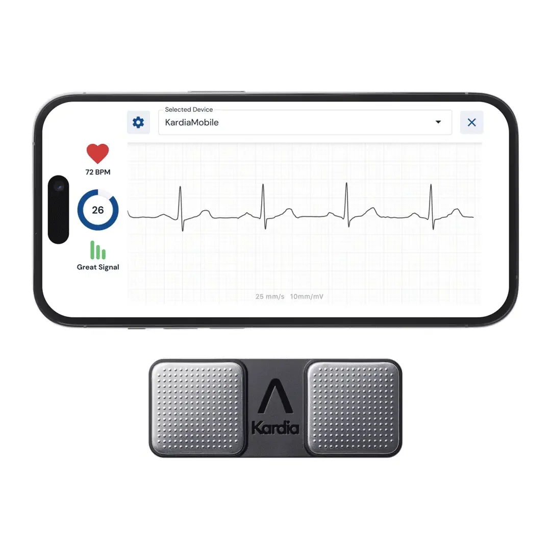 KardiaMobile personal ECG device, associated with inventor David E. Albert