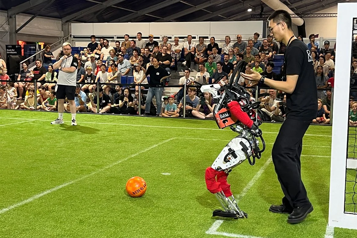 ARTEMIS walking humanoid robot, associated with inventor Dennis Hong
