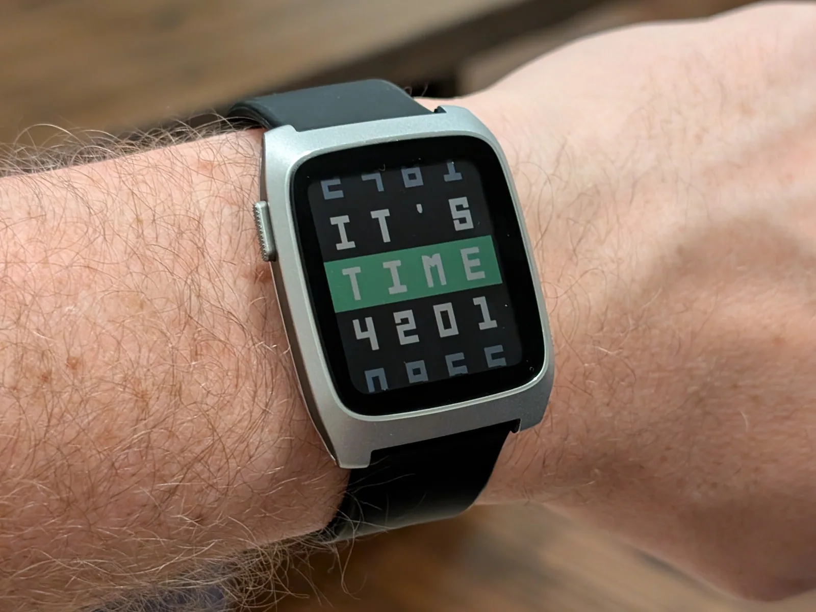 Pebble smartwatch, associated with inventor Eric Migicovsky