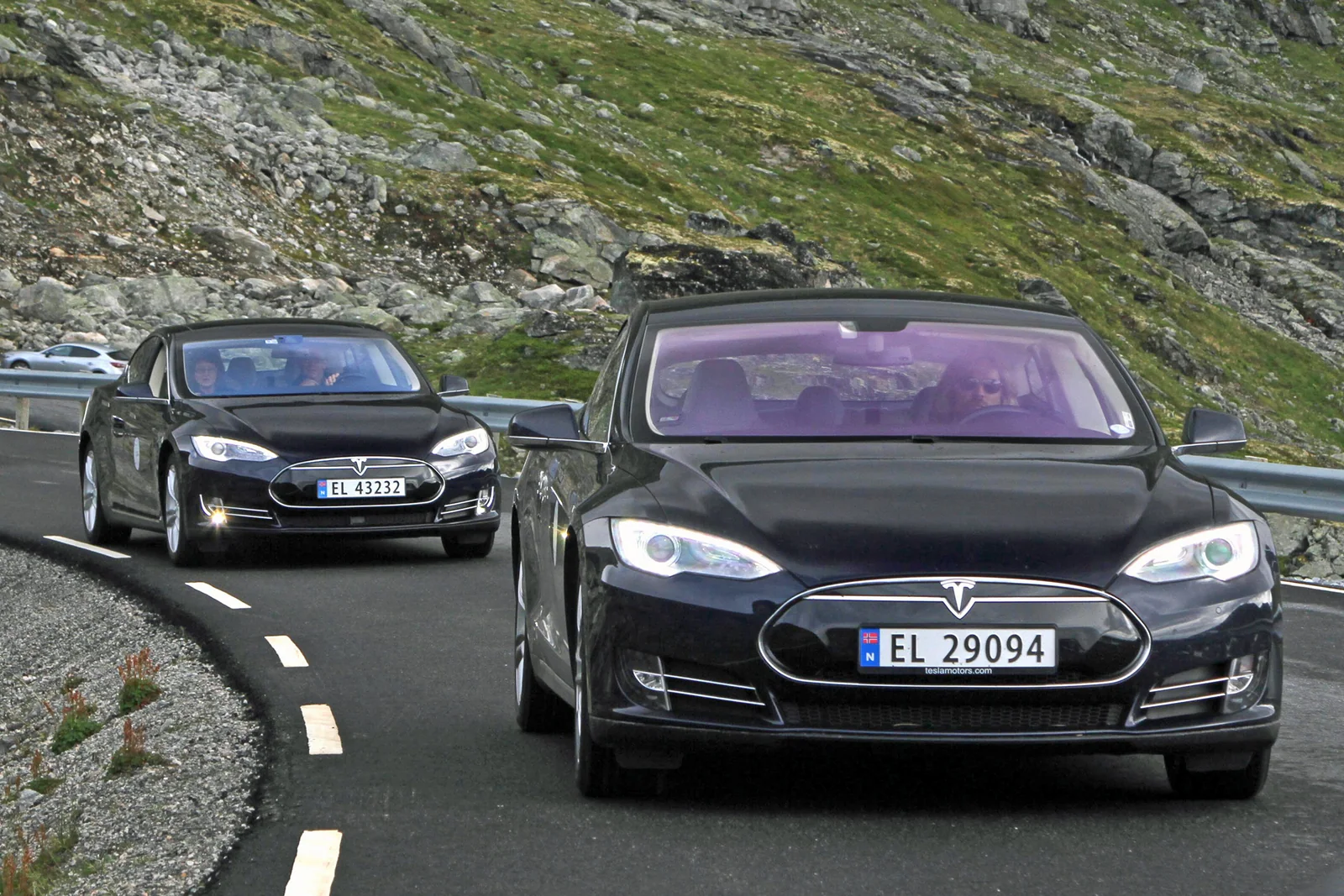 Tesla Model S electric car, associated with inventor Franz von Holzhausen