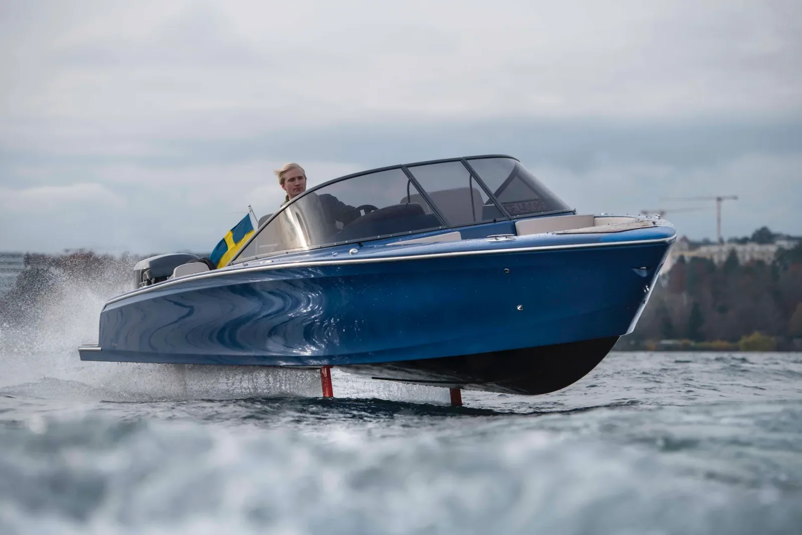 Candela electric hydrofoil boat, associated with inventor Gustav Hasselskog