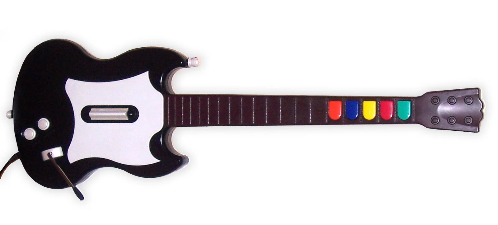 Guitar Hero guitar controller, associated with inventor Jack McCauley