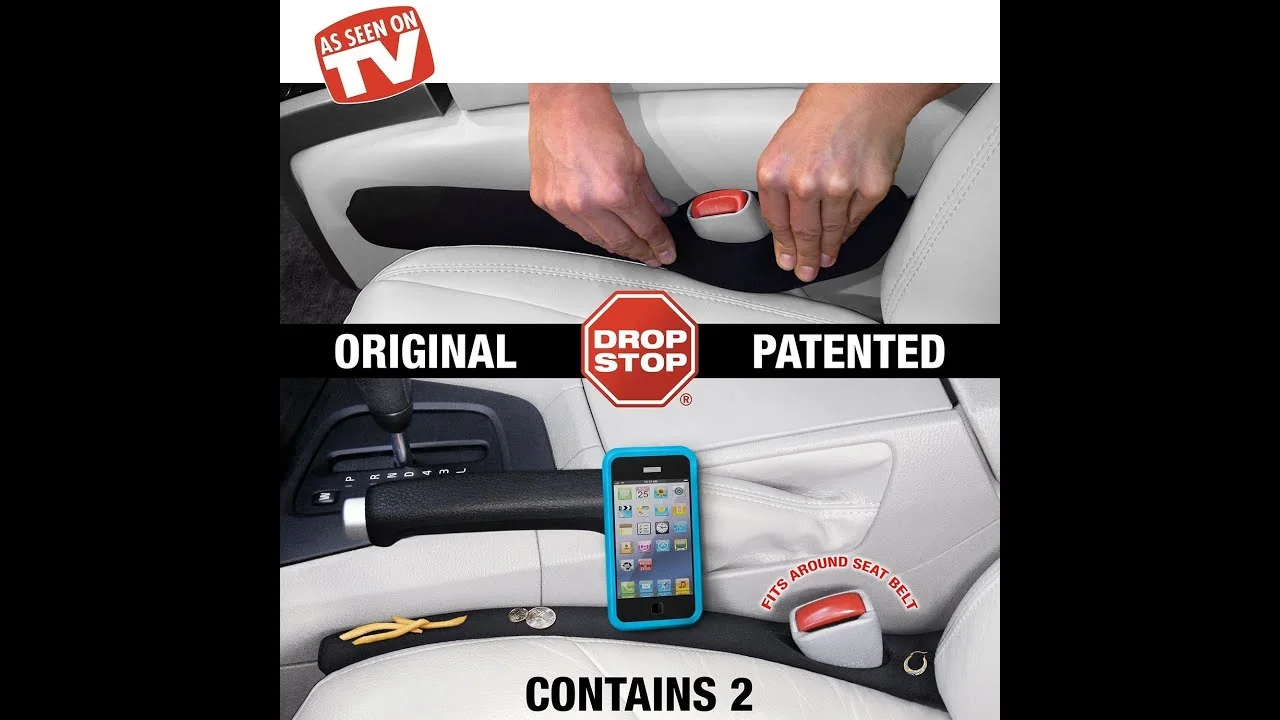 Drop Stop car-seat-gap blocker, associated with inventor Jeffrey Simon