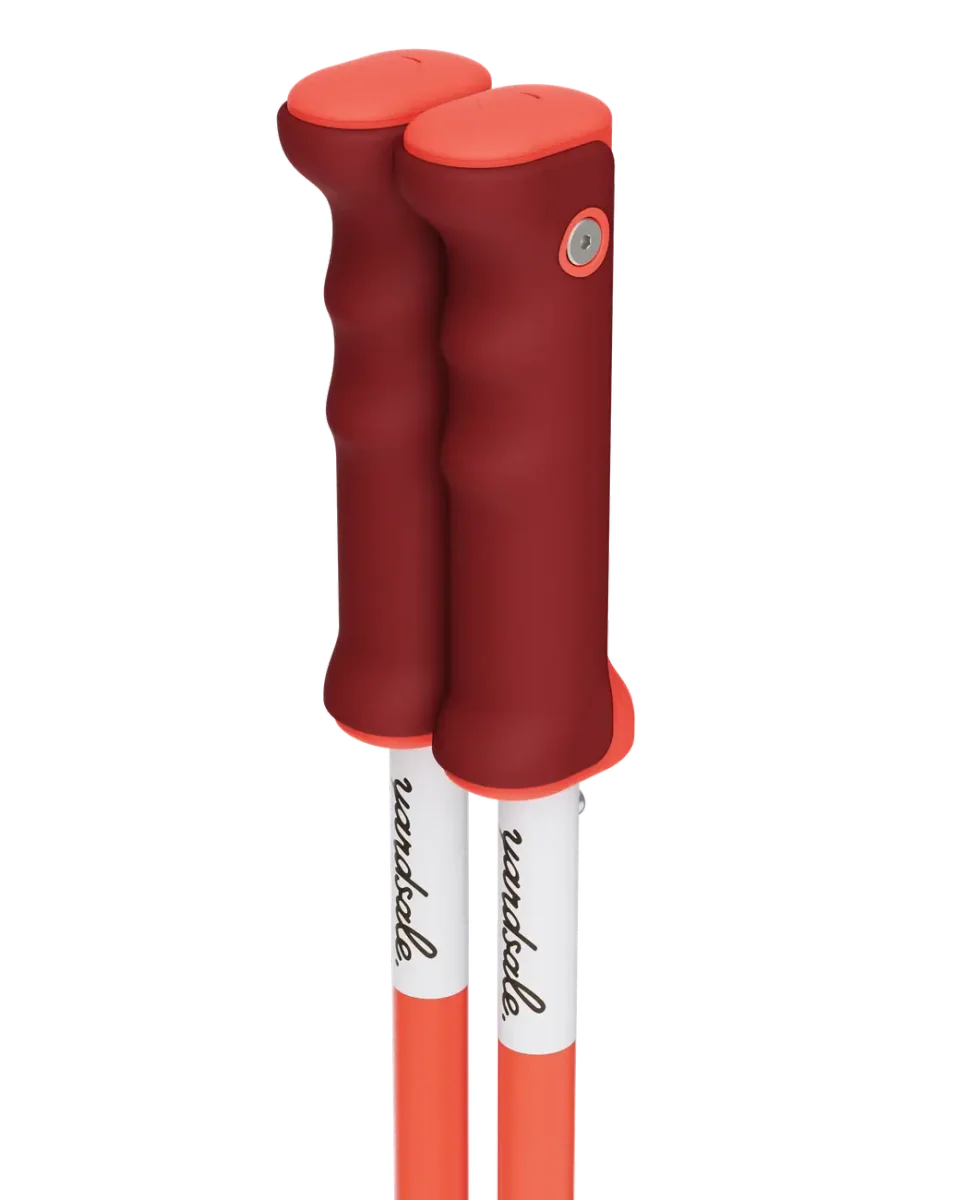 Yardsale magnetic-handle adjustable ski poles, associated with inventor Kelly McGee