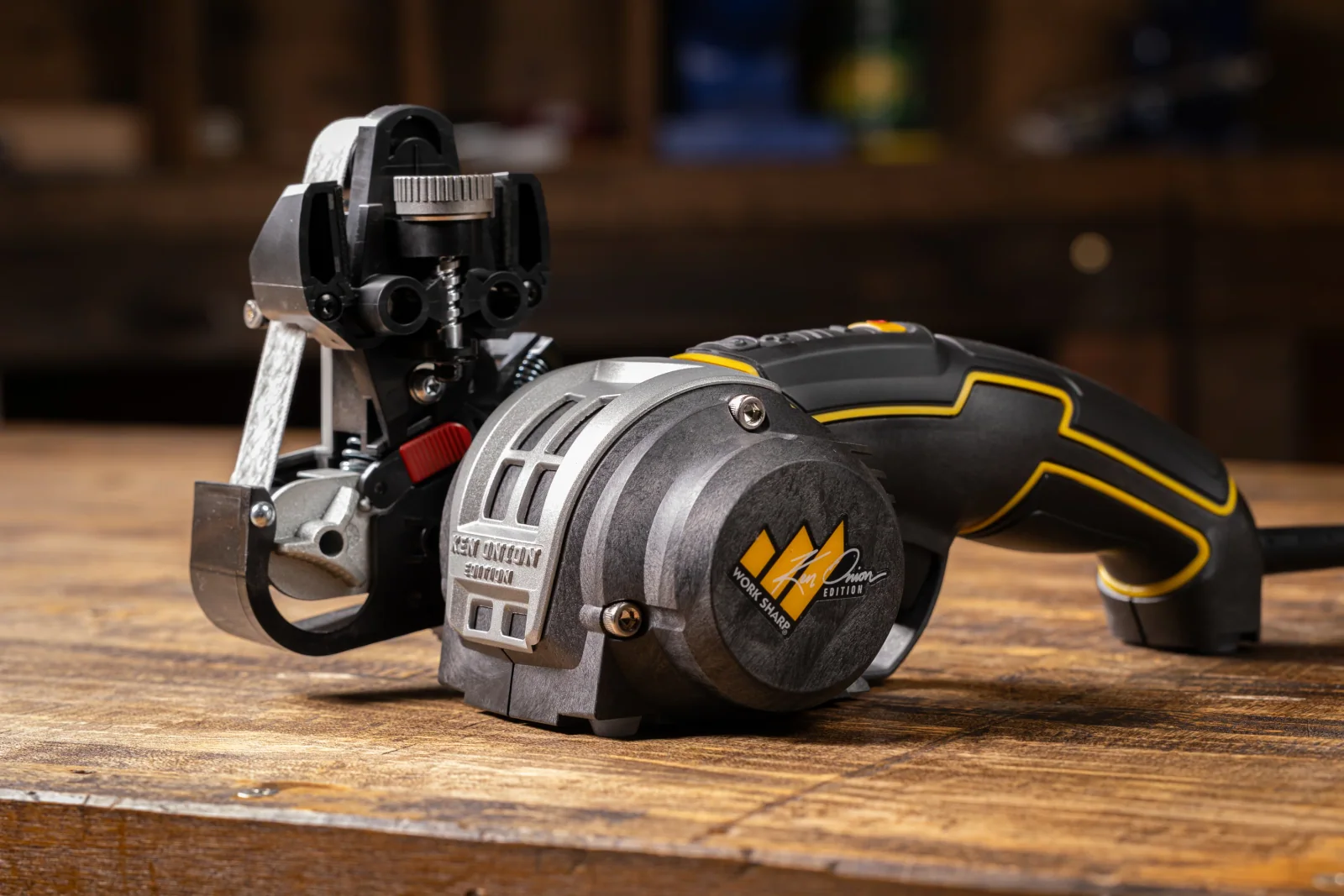 Work Sharp Ken Onion Edition knife-and-tool sharpener, associated with inventor Ken Onion