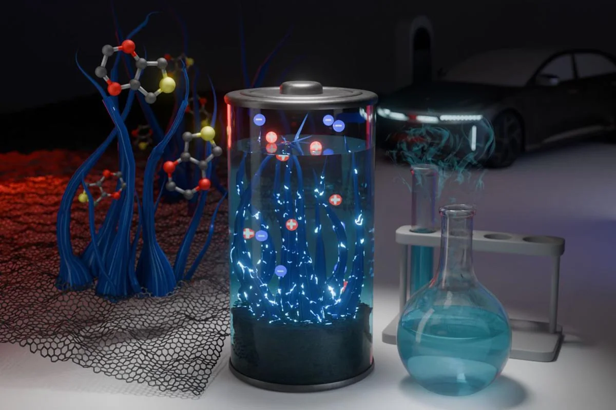 high-cycle PEDOT/graphene plastic supercapacitors, associated with inventor Maher El-Kady