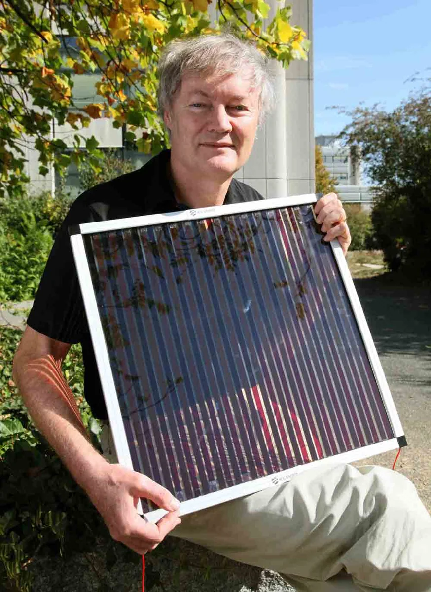 Dye-sensitized solar cell, associated with inventor Michael Grätzel