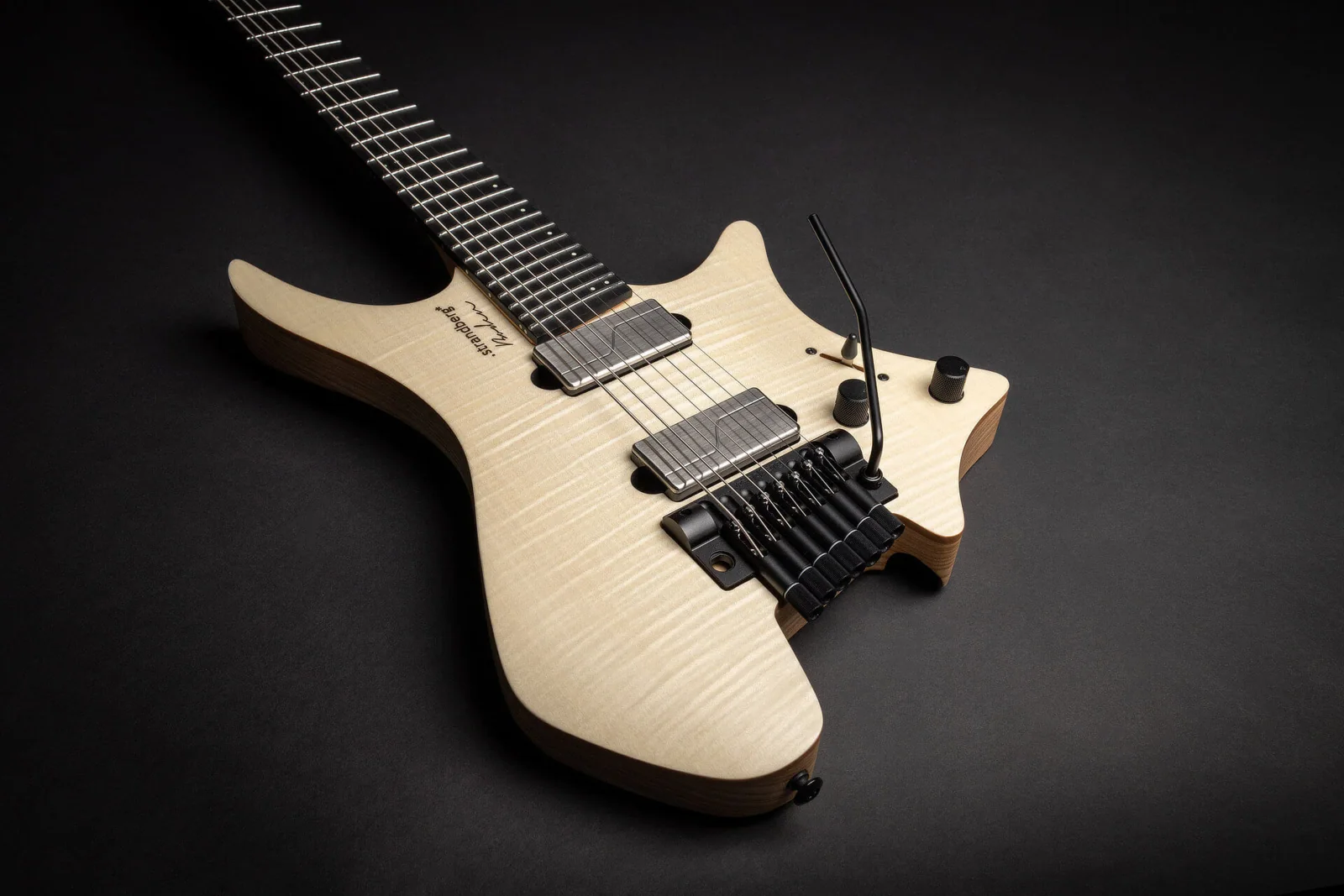 Strandberg Boden ergonomic headless guitar, associated with inventor Ola Strandberg