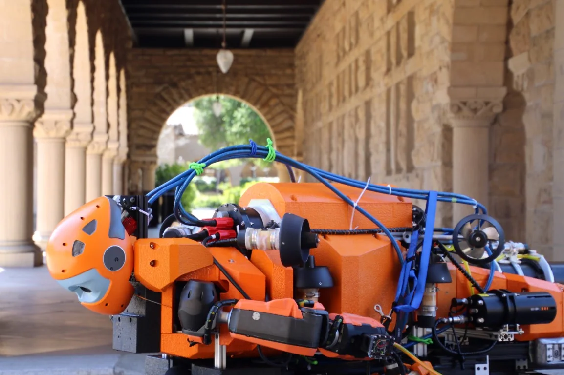 OceanOne haptic underwater humanoid robot, associated with inventor Oussama Khatib