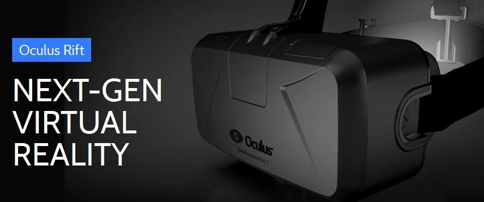 Oculus Rift virtual-reality headset, associated with inventor Palmer Luckey