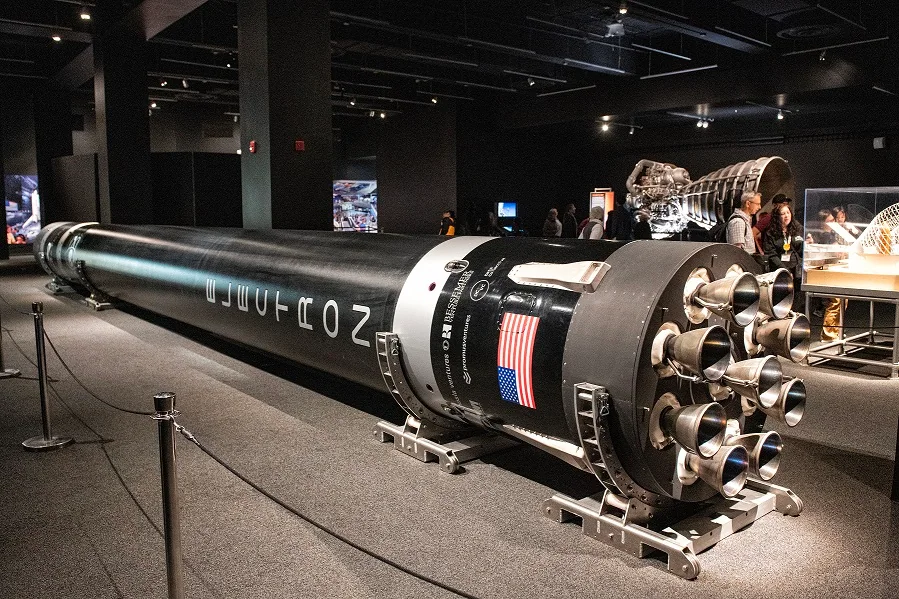 Rocket Lab Electron launch vehicle and Rutherford engine, associated with inventor Peter Beck