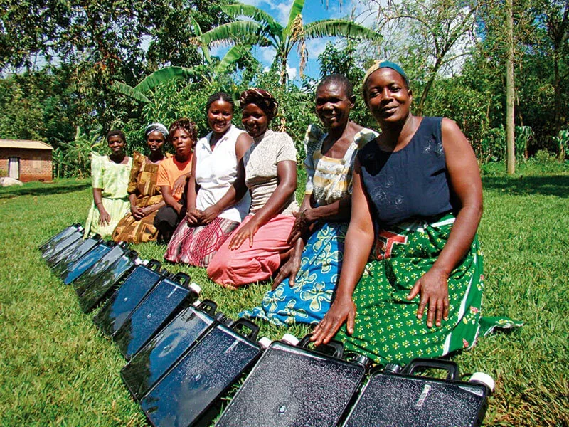 Solvatten solar water-treatment container, associated with inventor Petra Wadström