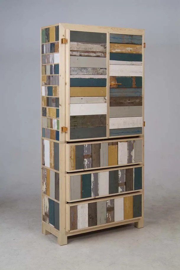 Classic Cupboard in Scrapwood, associated with inventor Piet Hein Eek