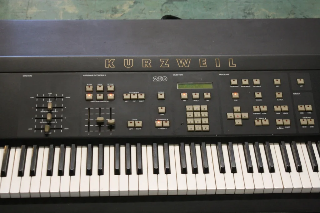 Kurzweil K250 digital synthesizer, associated with inventor Ray Kurzweil