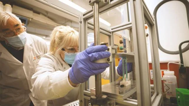 Flash Nanoprecipitation nanoparticle-manufacturing platform, associated with inventor Robert K. Prud’homme