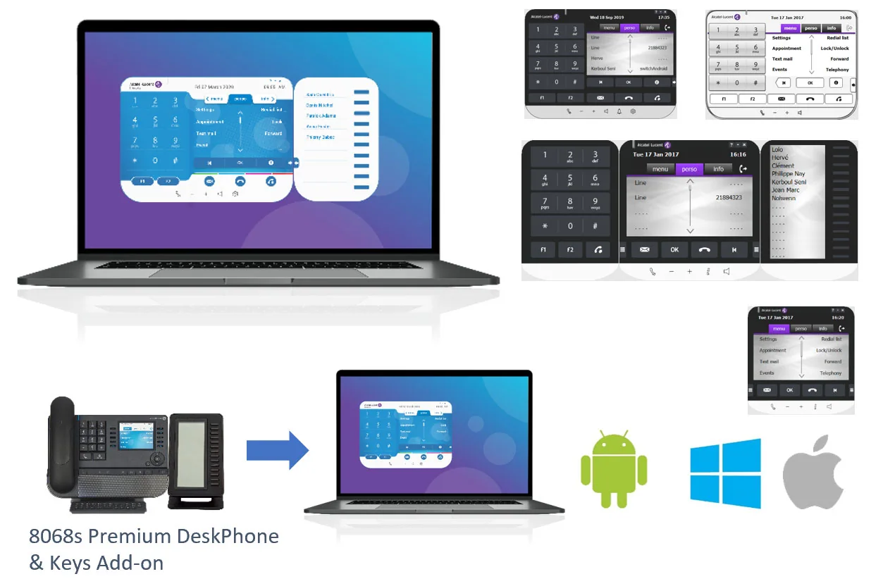 Softphone desk telephone, associated with inventor Sam Hecht