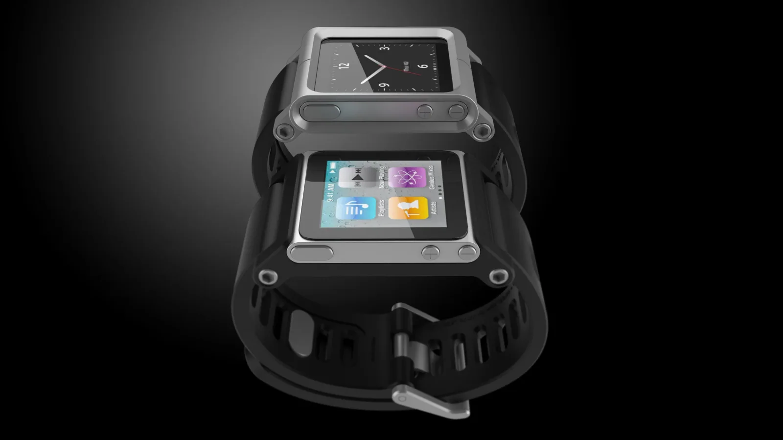 TikTok and LunaTik iPod nano watch kits, associated with inventor Scott Wilson