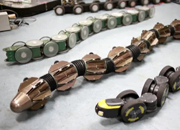 ACM series snake-like robots, associated with inventor Shigeo Hirose
