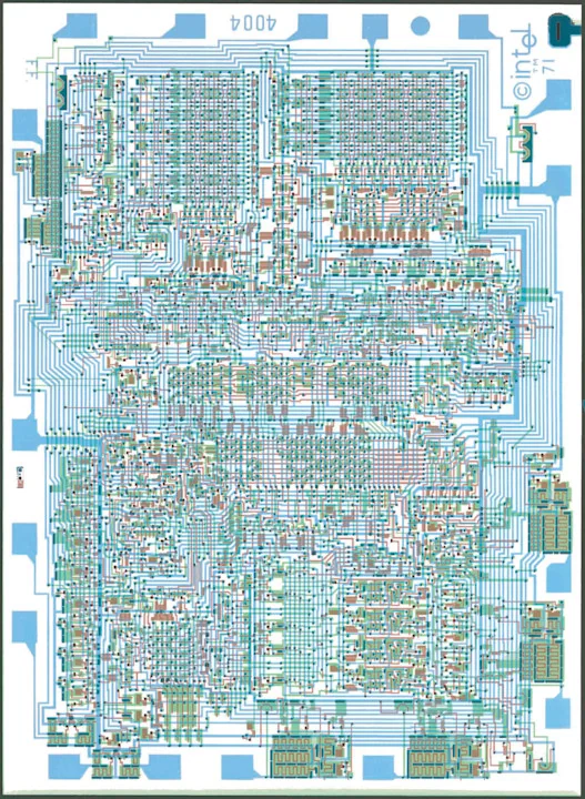 Intel 4004 microprocessor architecture, associated with inventor Stanley Mazor