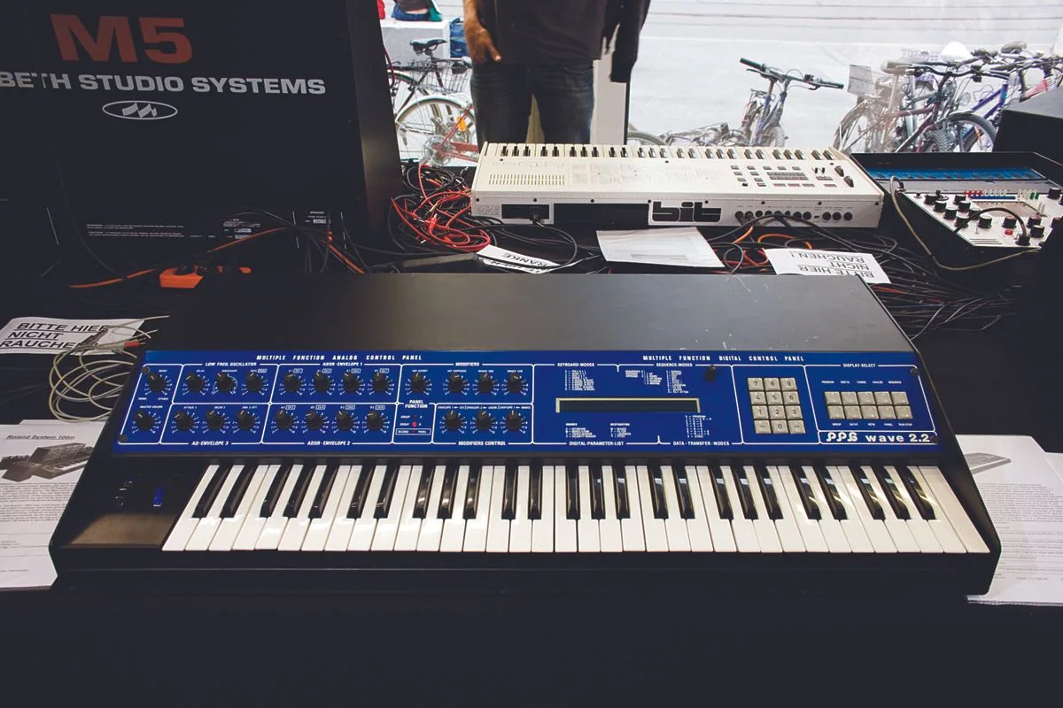 PPG Wave wavetable synthesizer, associated with inventor Wolfgang Palm