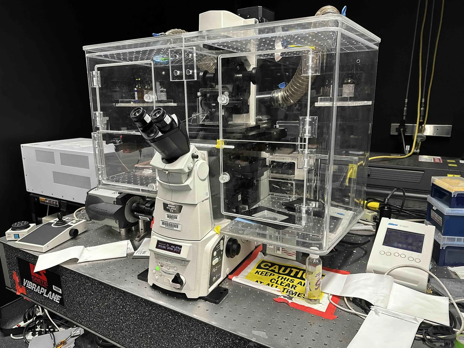 STORM super-resolution microscopy instrument, associated with inventor Xiaowei Zhuang