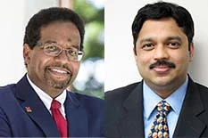 Darryll Pines, left, and Srinivasa Raghavan, right